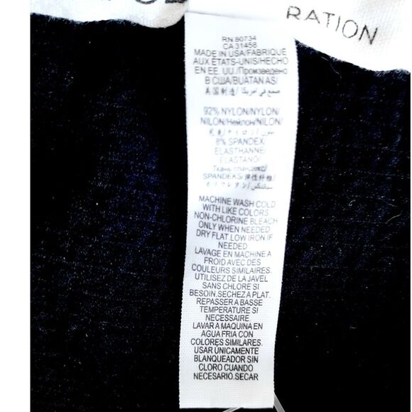 BCBGeneration Bondage Ribbed Wide Mesh Hem Stretch Pencil Midi Skirt M/L NWT $58 - Picture 9 of 10